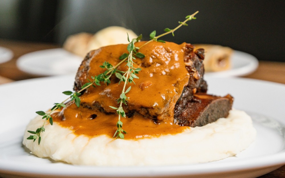 Slow cooked Malbec braised short ribs