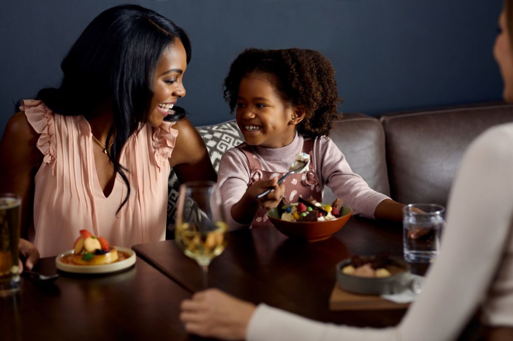 Happy Family having dinner