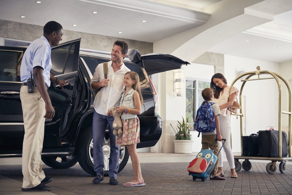 Family at Valet