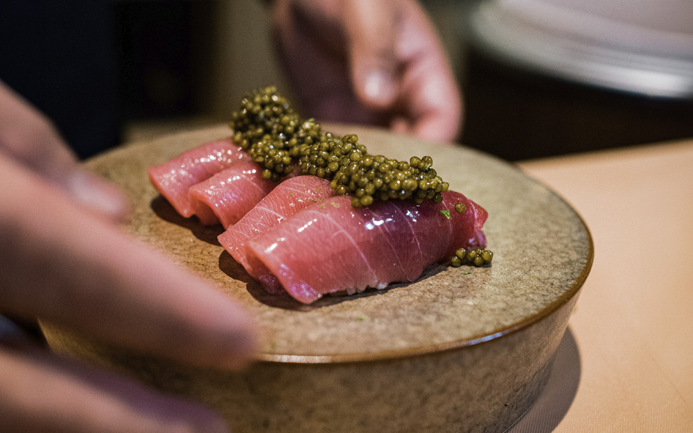 Toro with black caviar