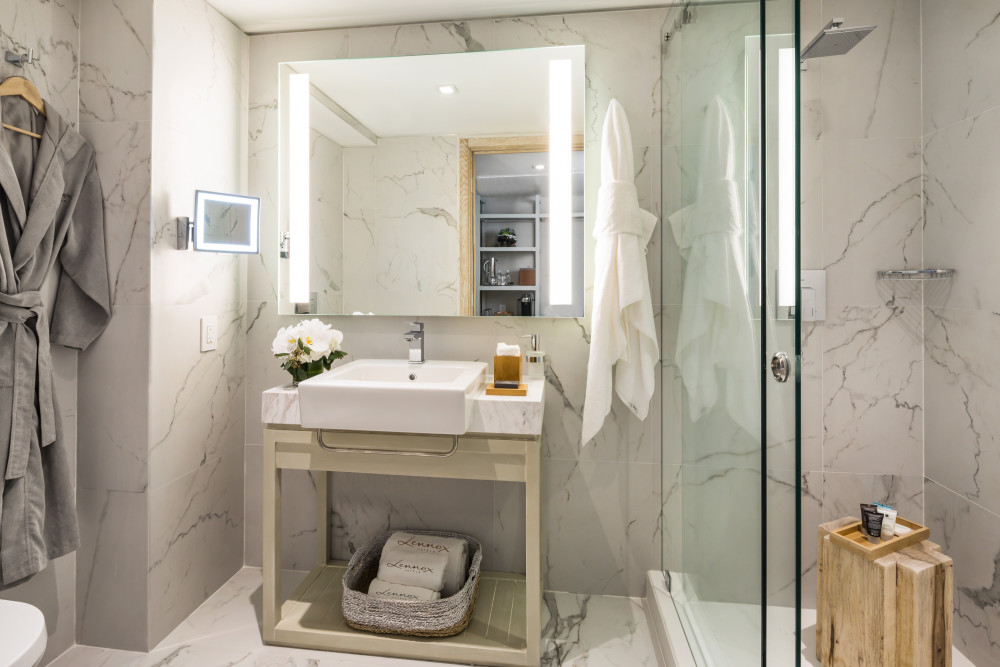 Amenities:
Bath & Personal care
•	Main bathroom mirror with natural light integrated
•	Make-up mirror with light
•	Premium Vegan toiletries
•	In-room safe