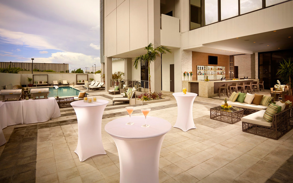 Outdoor pool and deck
