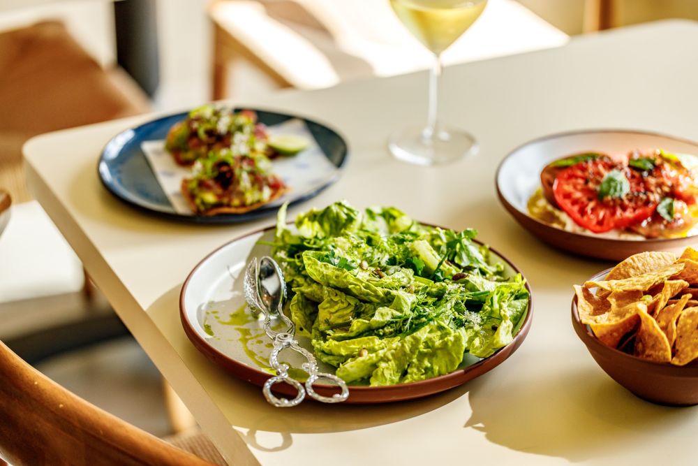 baby gem, epazote green goddess, roasted pepitas, herbs