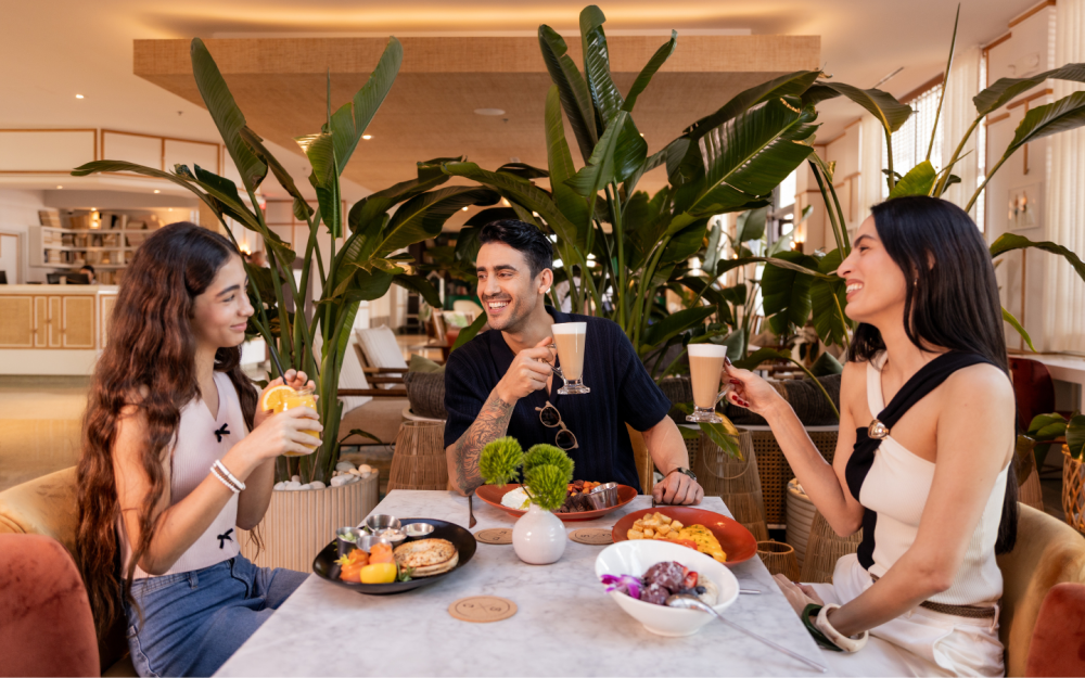 Start the day with a family breakfast at The Social Club in Miami Beach, featuring crave-worthy morning favorites, kid-friendly options, and a stylish