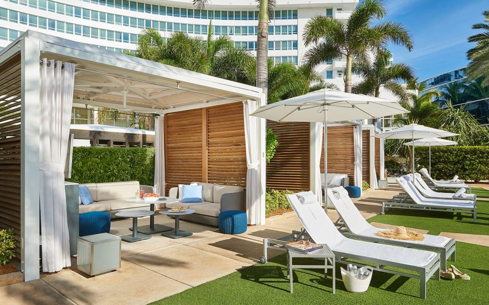 Poolside cabanas Poolside cabanas