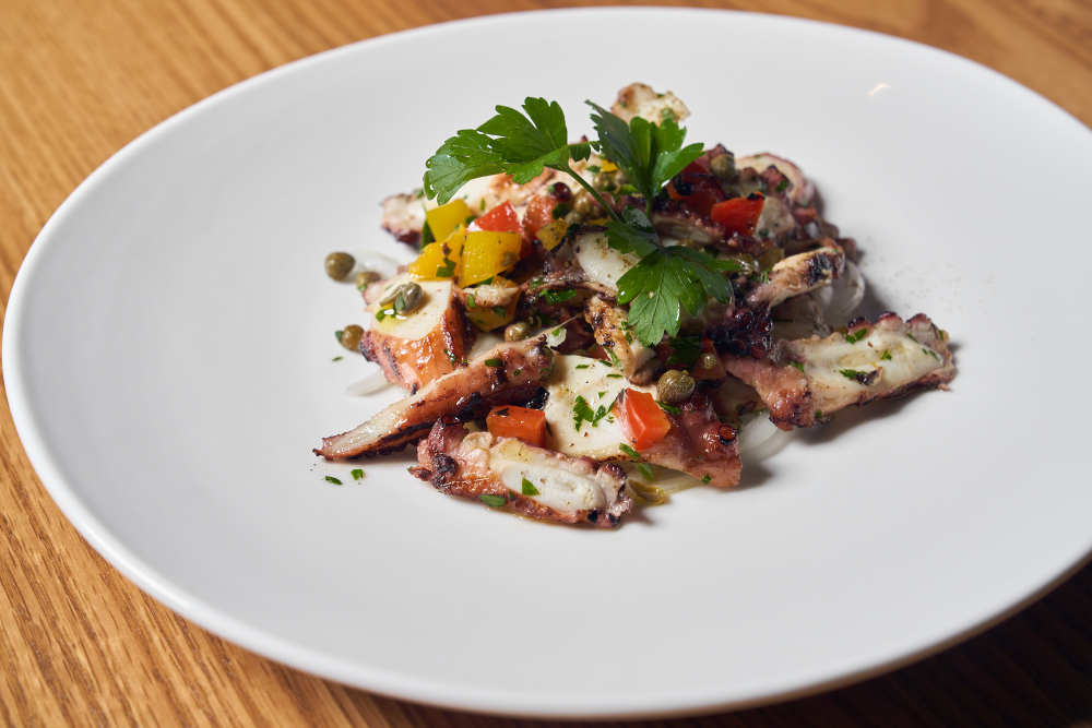 Miami spice grilled octopus