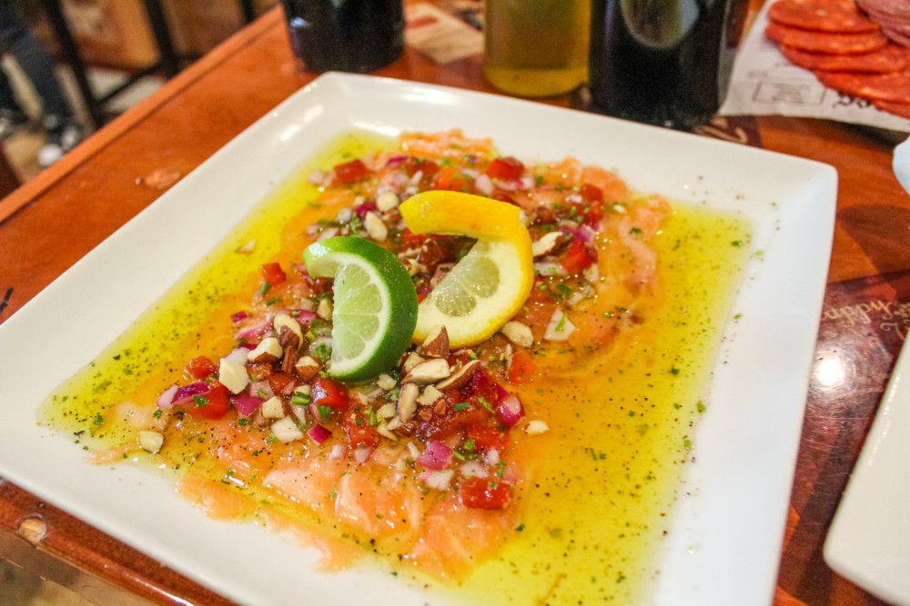 Fresh Salmon Carpaccio.