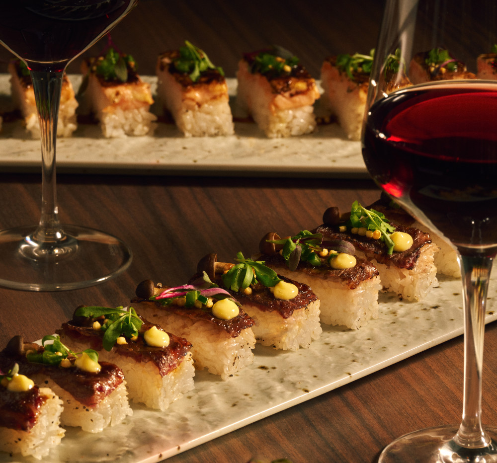 Aburi Salmon Sushi Press + Wagyu Beef Oshi Press