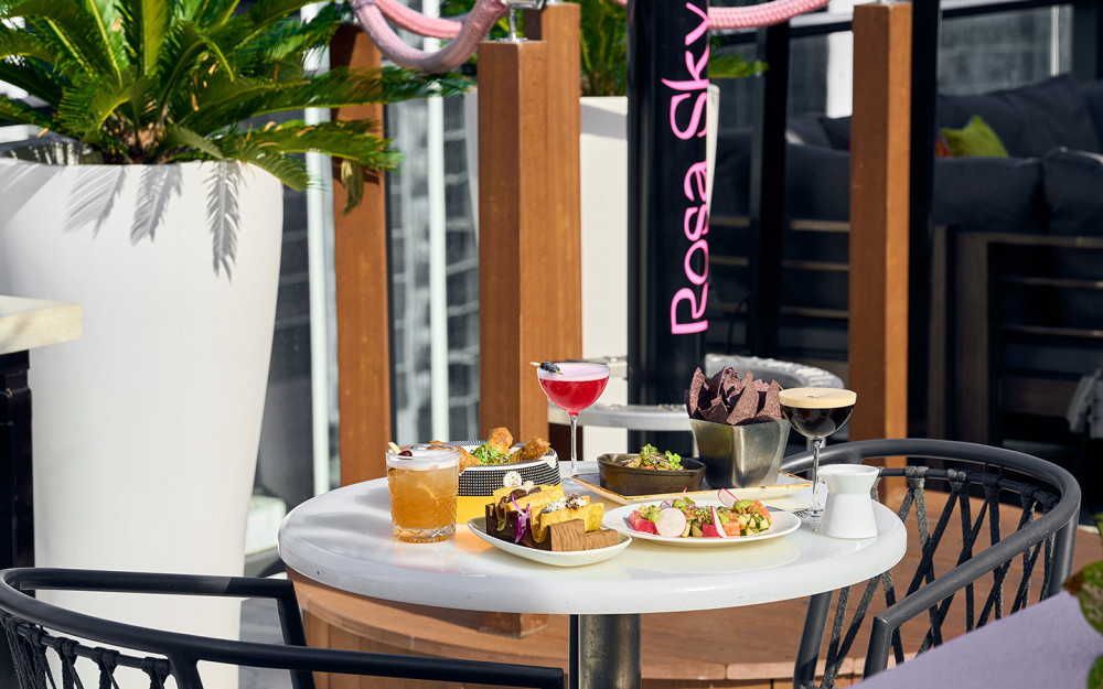 Enjoy Happy hour and choose a variety of bites and cocktails.