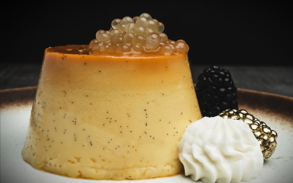 Lunch Menu Dessert, Homemade Flan