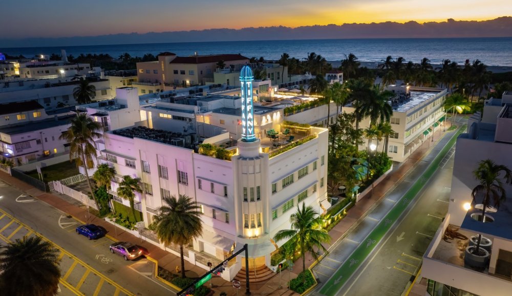 Aerial view of The Tony Hotel South Beach