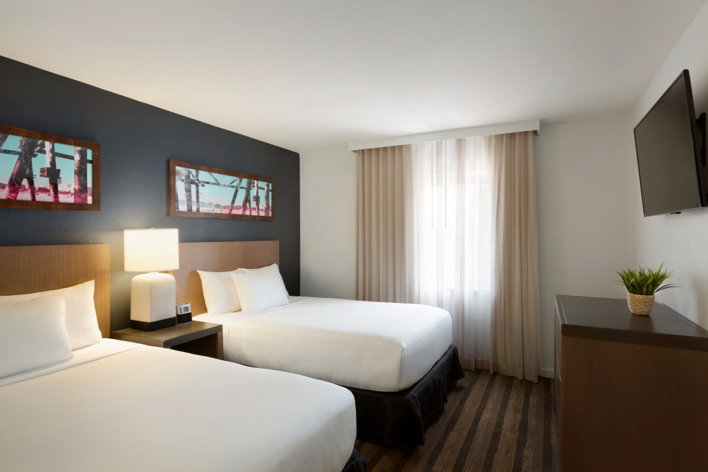 2 Queen Beds with fully equipped kitchen and sofa-bed.