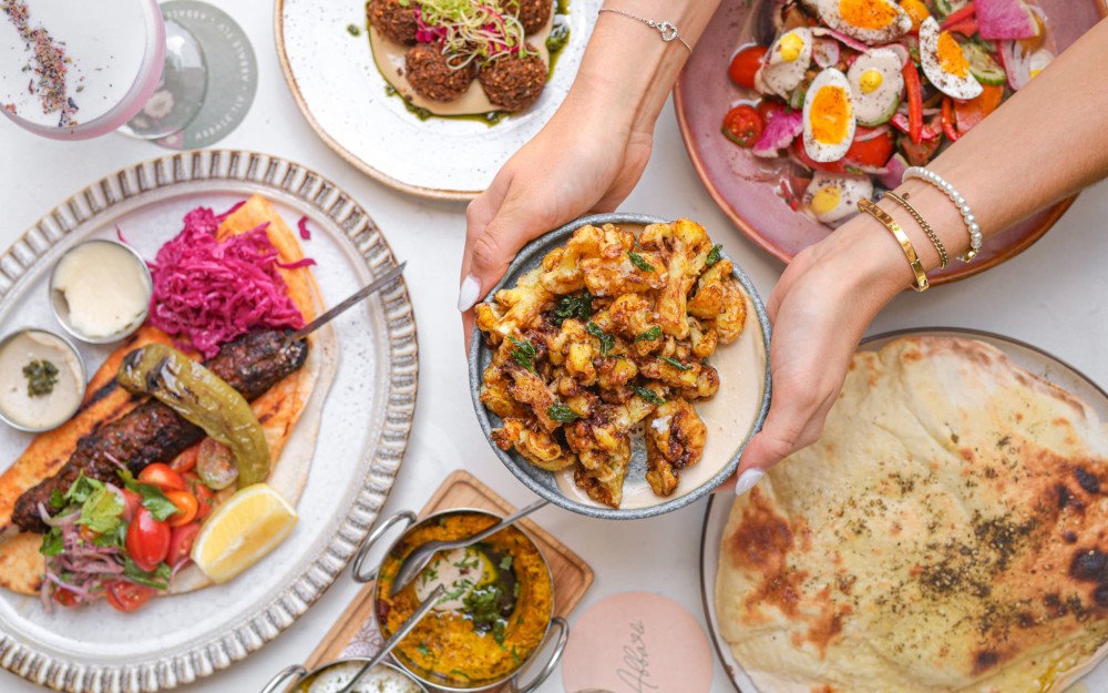 Mediterranean table spread