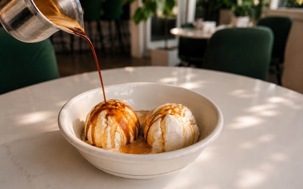 Affogato al caffe
