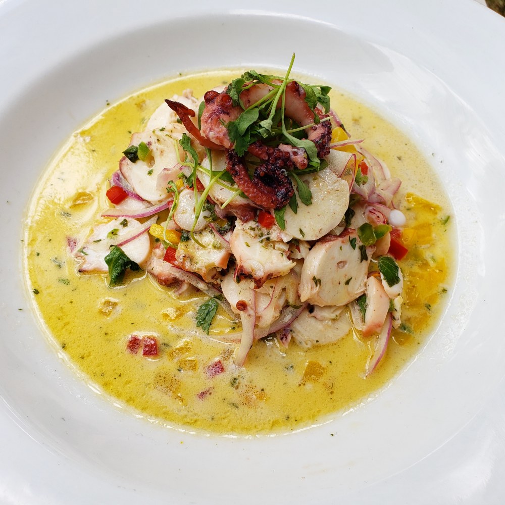 One of many favorite tapas on Sawa's menu: Octopus Ceviche with chimichurri citrus