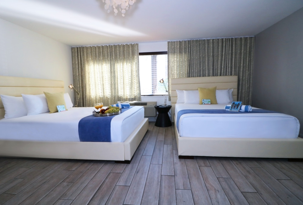 Seaside's fully furnished and accessorized Studio Apartments have all the comforts of home. Guest Room features one or two ultra-plush queen size beds (based on availability) with pillow-top mattresses and high-quality Egyptian cotton sheets and a sofa bed. Enjoy newly constructed tile floors, full kitchen with a stove top burner, microwave, coffee maker, toaster, cookware, washer, and dryer. The apartment offers complimentary WiFi, 42"" plasma TV with satellite service, bath amenities, linens and housewares, all utilities, and daily housekeeping. Occupancy is limited to four guests. Seaside apartments in the heart of Miami Beach and are an idyllic venue for a tropical retreat.