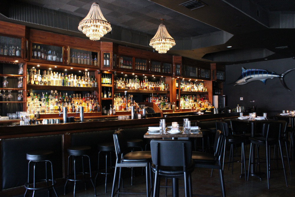 Interior of the Gibson room bar and dining room