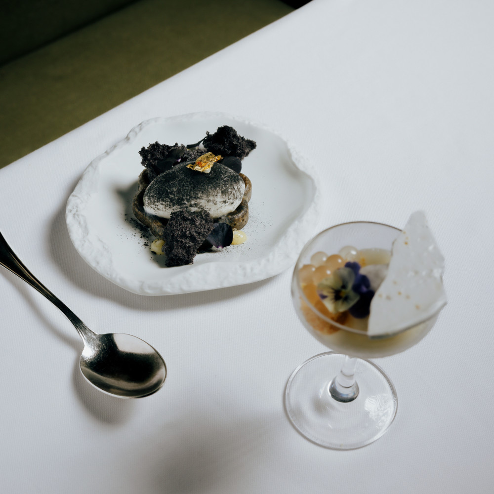 Yuzu ganache and fior di latte ice cream