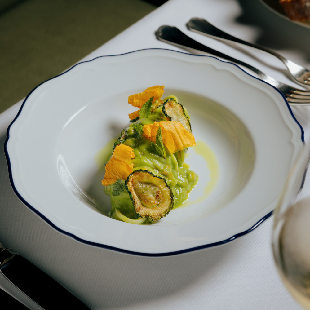 Zucchini blossoms and Provolone del Monaco