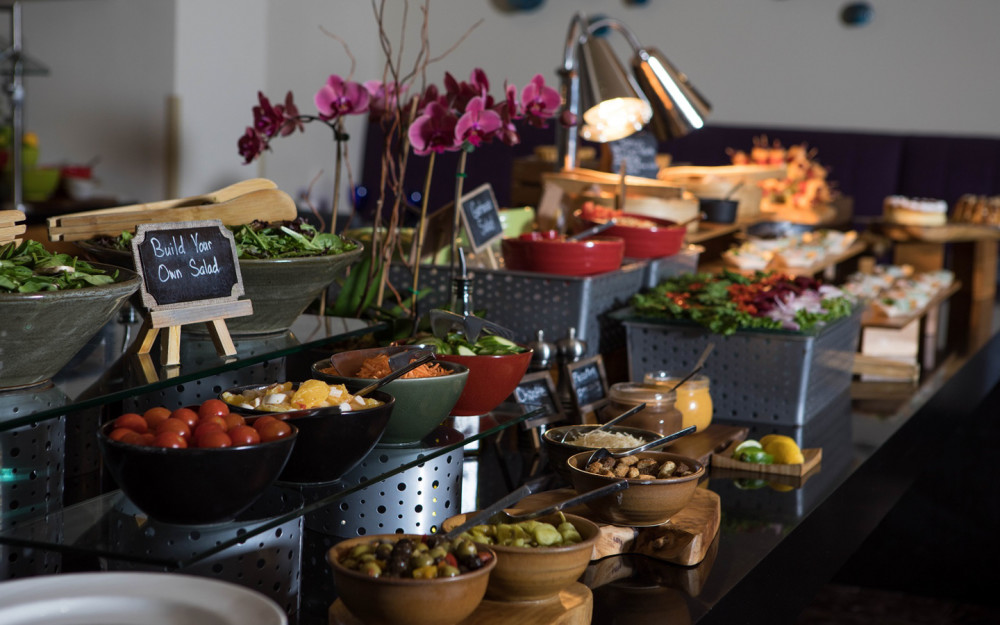 A few of the salad items available at the lunch buffet