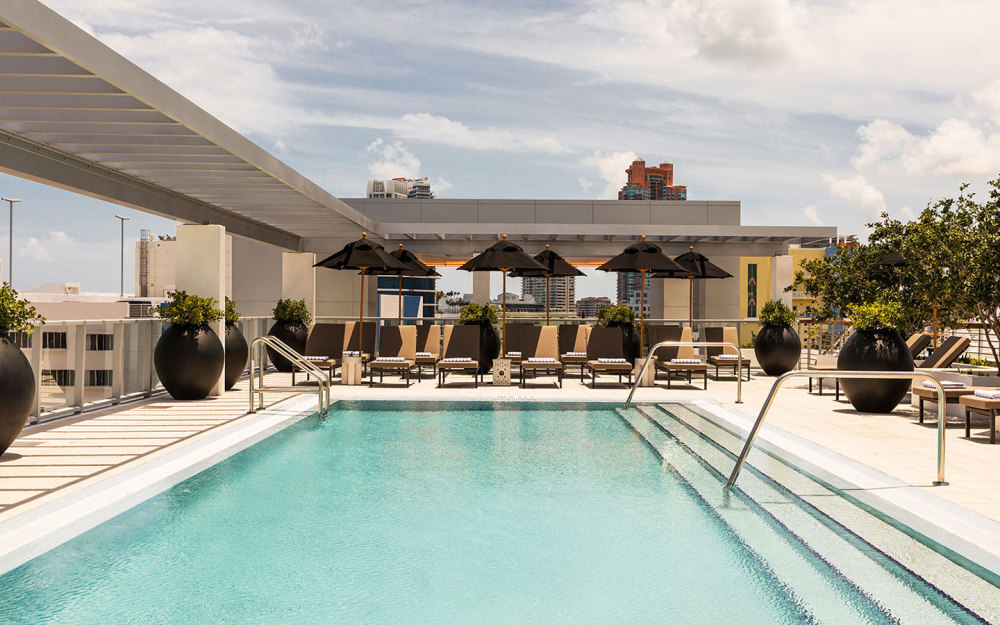 Rooftop pool at Kimpton Angler's Hotel South Beach.