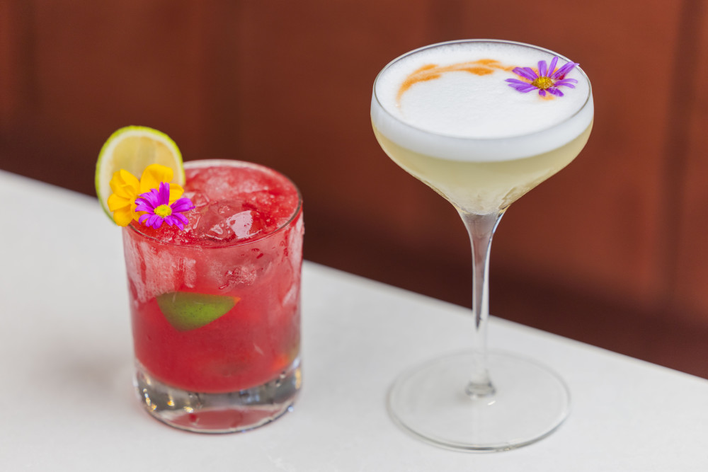 No-Prob Llama Pisco Sour: silky, citrusy, smooth.
Midnight in Rio: a bold twist on the caipirinha with vibrant cachaça flavor.