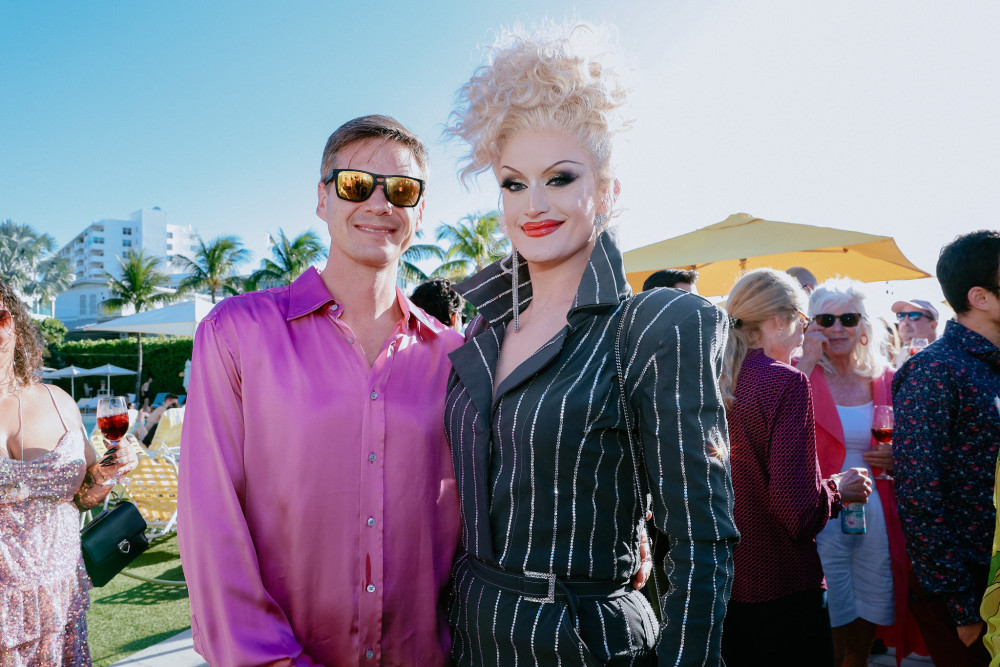 Drag star Lady Camden at Miami Film Festival.
