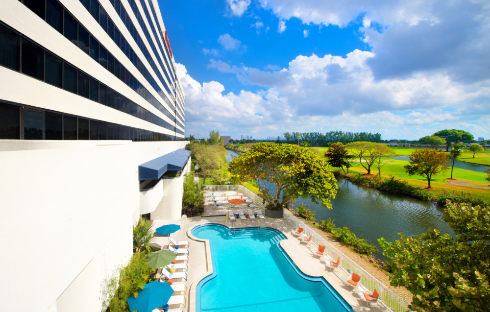 Golf course and pool