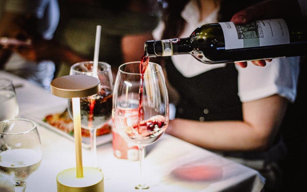 Enjoy a glass of wine with your meal!