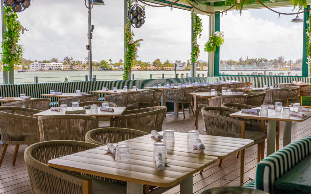 Main Deck: Where your table comes with a waterfront view.