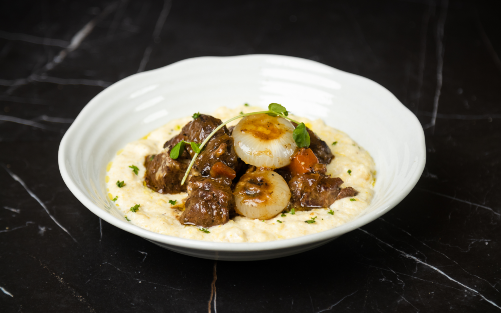polenta, red wine braising reduction