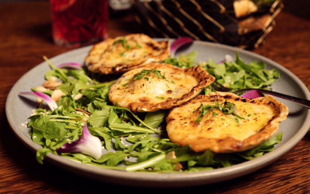 Gratinéed scallops