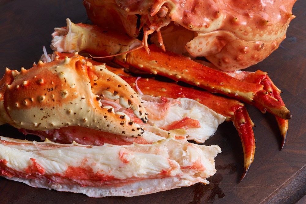 Norwegian King Crab meat at Klaw Miami