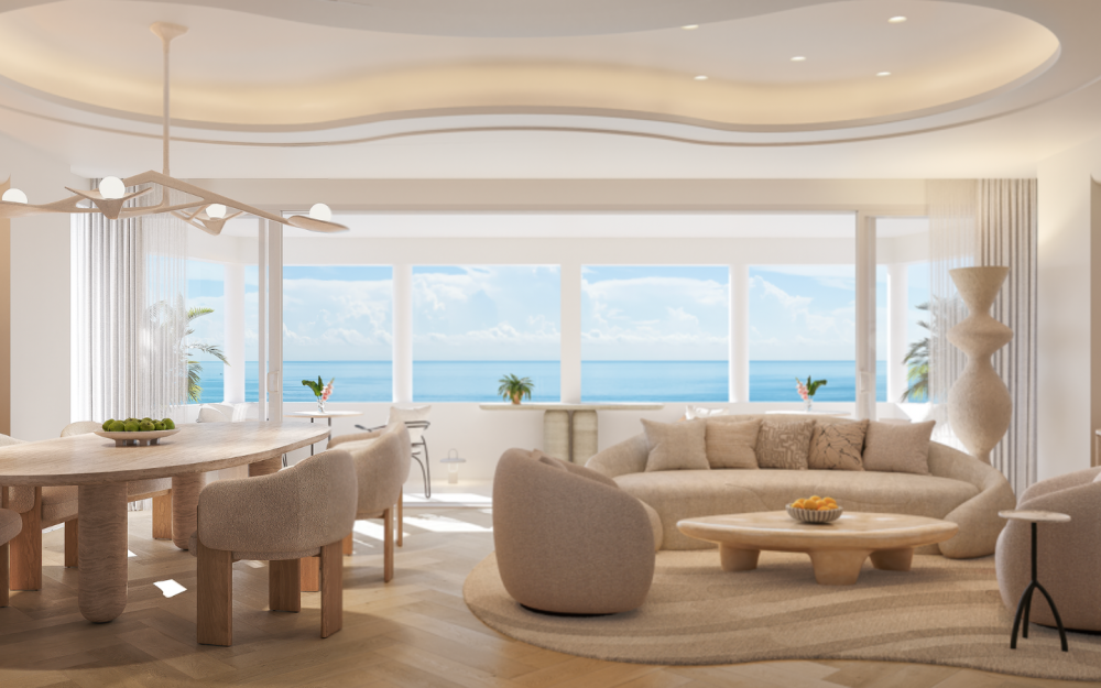 Ocean View Penthouse- Living Room