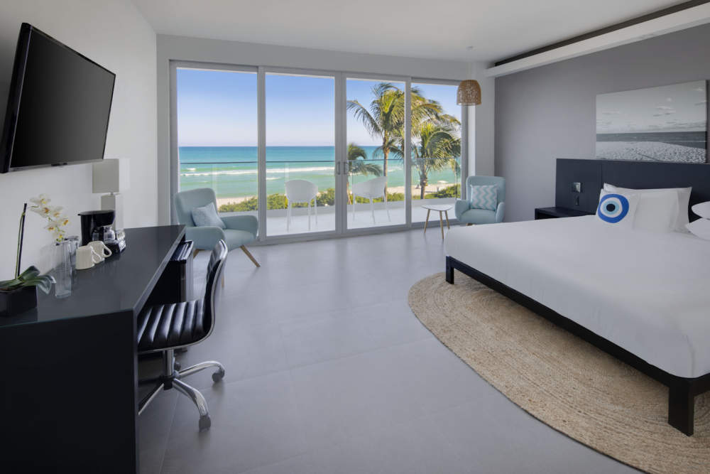 Oceanfront room with balcony