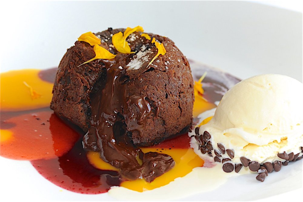 A Fish Called Avalon Praline Lava Cake