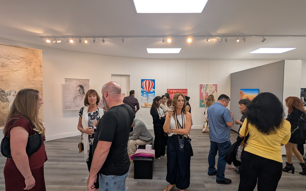 Opening reception of the Crossing Realities art exhibit
