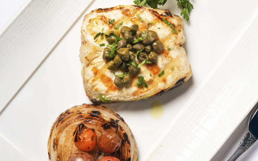 Grilled with tomatoes and onion