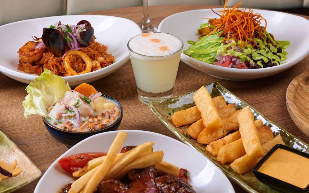 Pollo Saltado, Yuca a la Huancaina, Ceviche, Lifestyle Bowl, Arroz con Mariscos & Suspiro