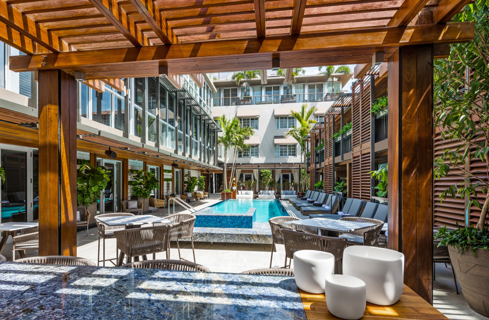 Mediterranean-inspired poolside oasis