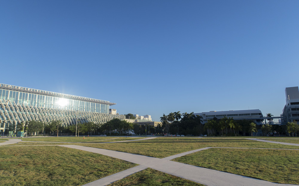 Views of the Miami Beach Convention Center at Pride Park