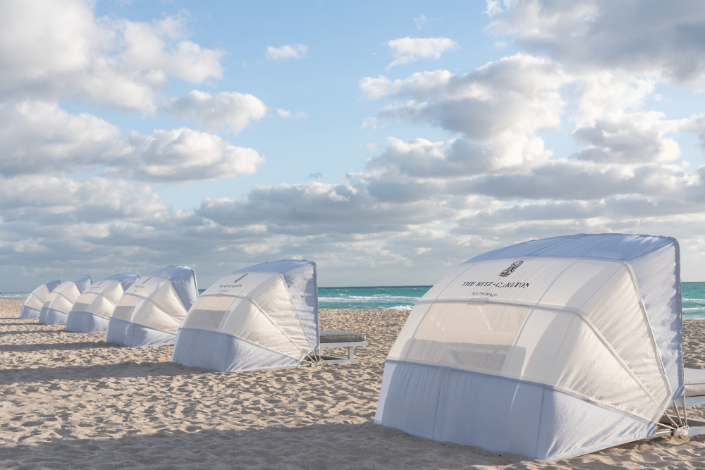 The Ritz-Carlton, South Beach is located in the heart of South Beach at the iconic intersection of Collins and Lincoln.