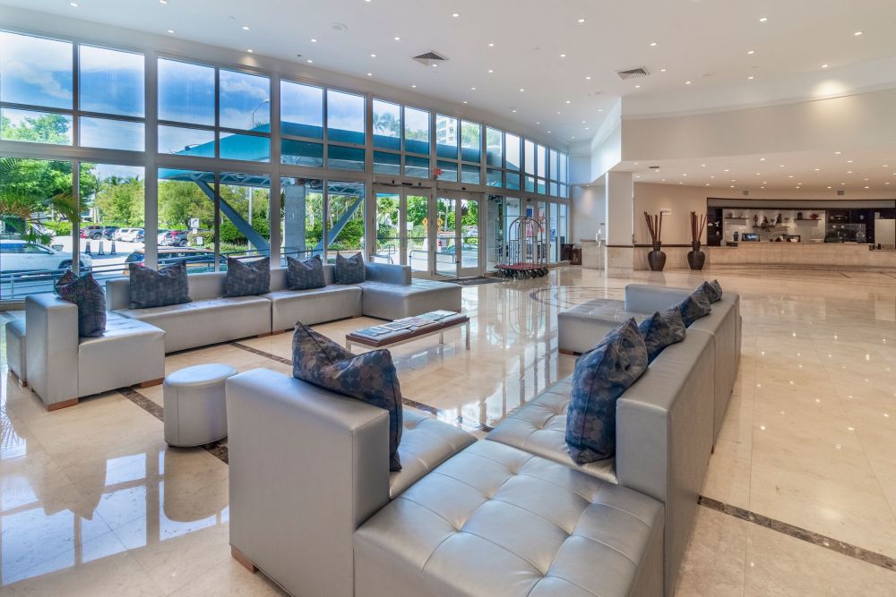 Sitting area in the lobby