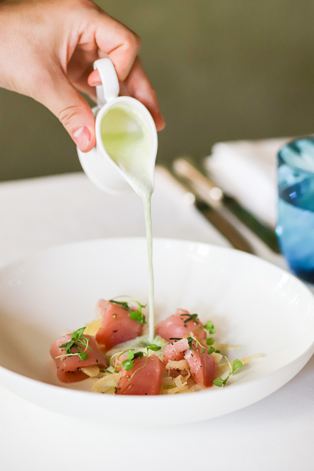 Yellowtail Tiradito, Pecorino, Black Pepper