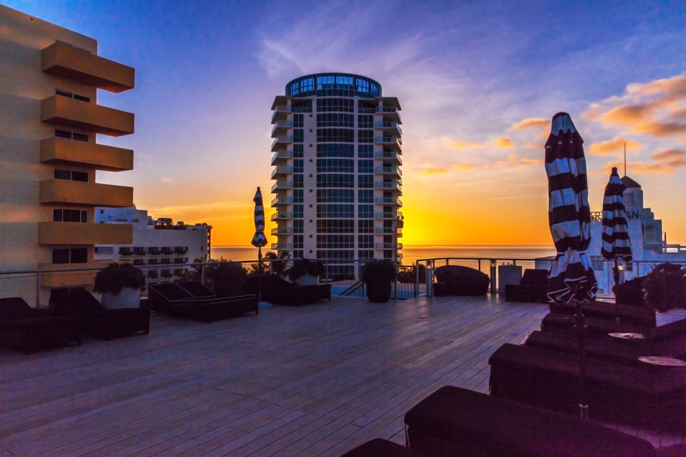 Rooftop Deck during Sunset