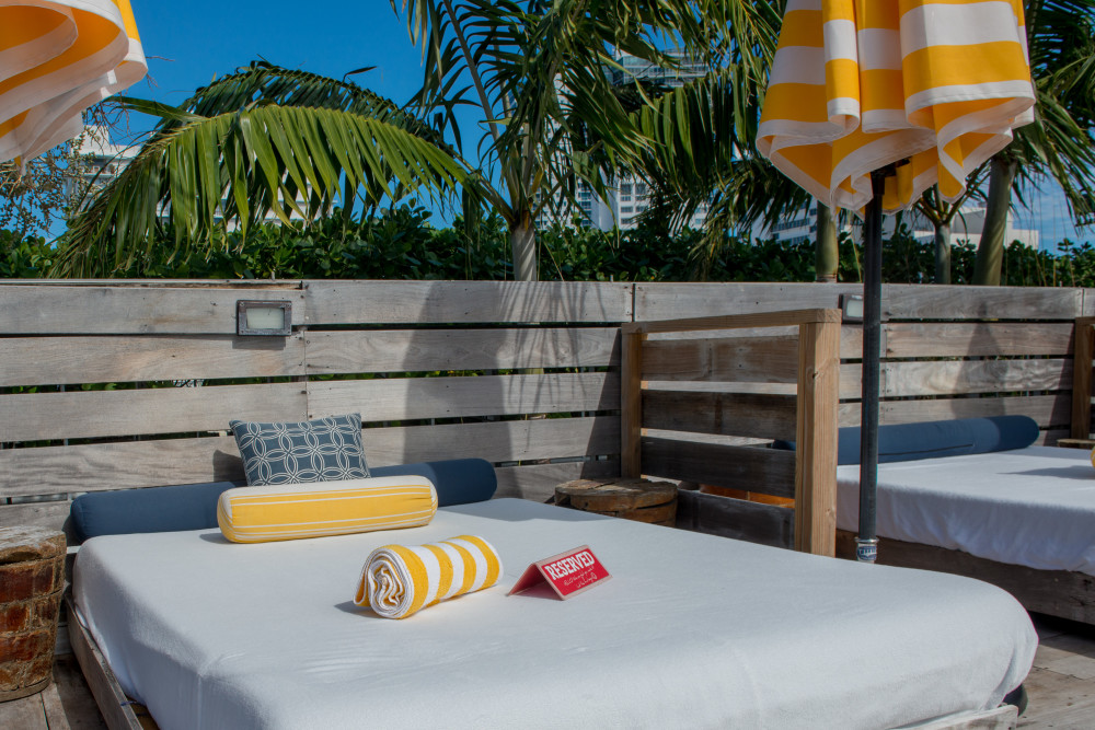 Rooftop Pool Lounging Area