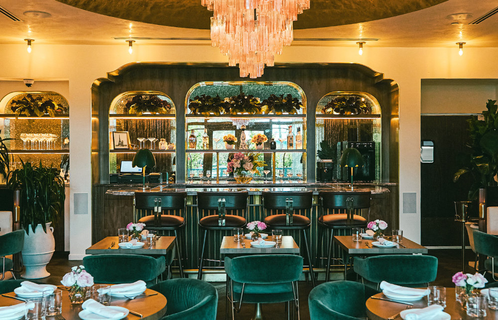 The dining room at Rose Cafe & Restaurant