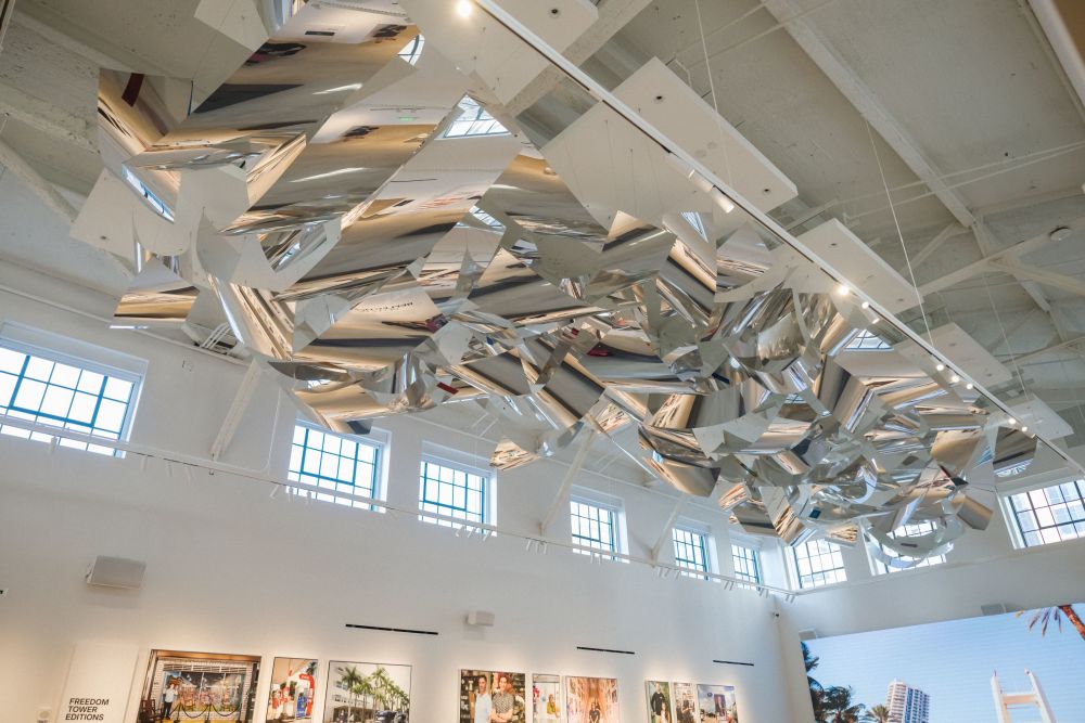 Windows of Freedom Tower in the Knight Skylight Gallery. Photo by Katalina Enriquez, December 6, 2025.