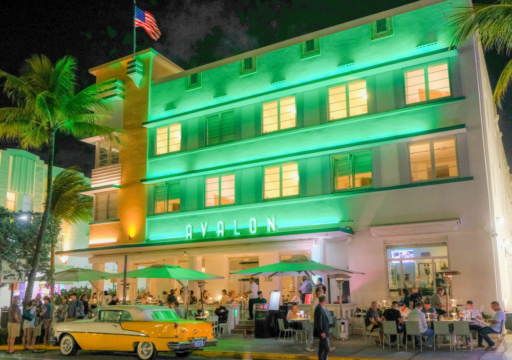 Avalon Hotel Exterior Night