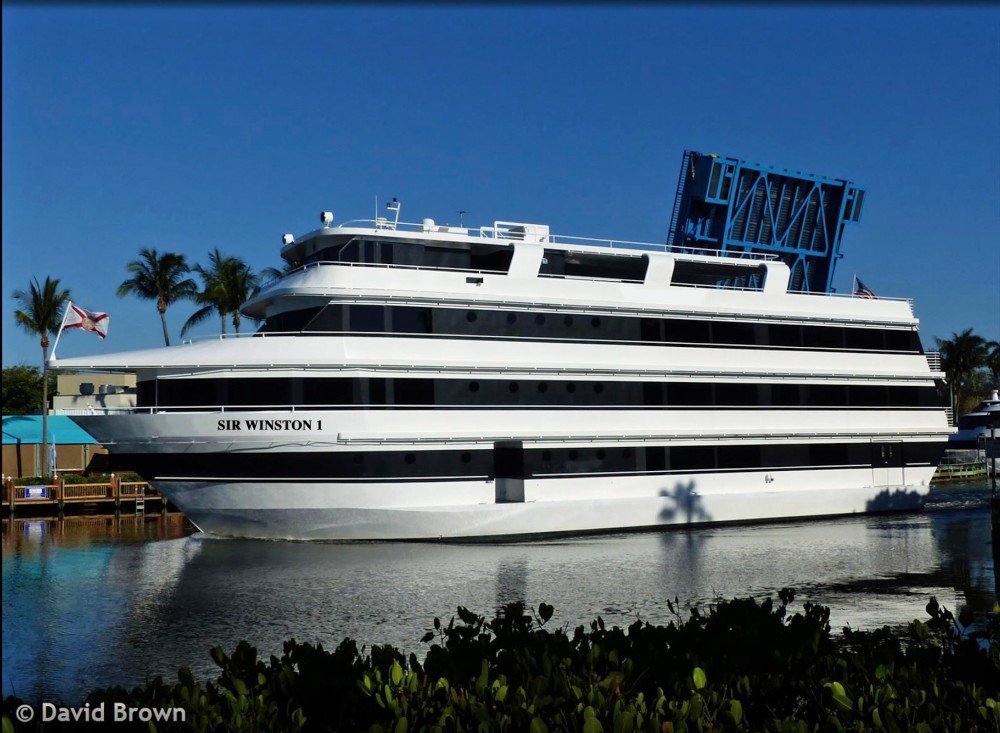 SIR WINSTON 1 cruising the Intracoastal Waterway in South Florida.
